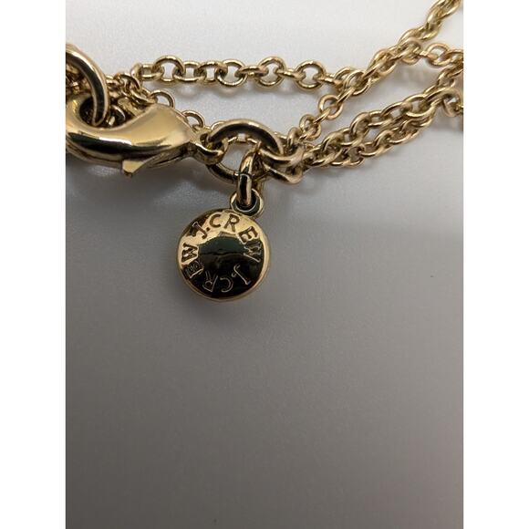 J.Crew Layered Pendant Necklace 13 Inch Gold Tortoise Shell Disc - Picture 3 of 7